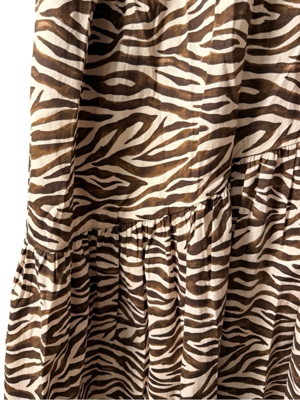 THE LULO PROJECT Brown Animal Print Maxi Dress Size Medium - Picture 7 of 11